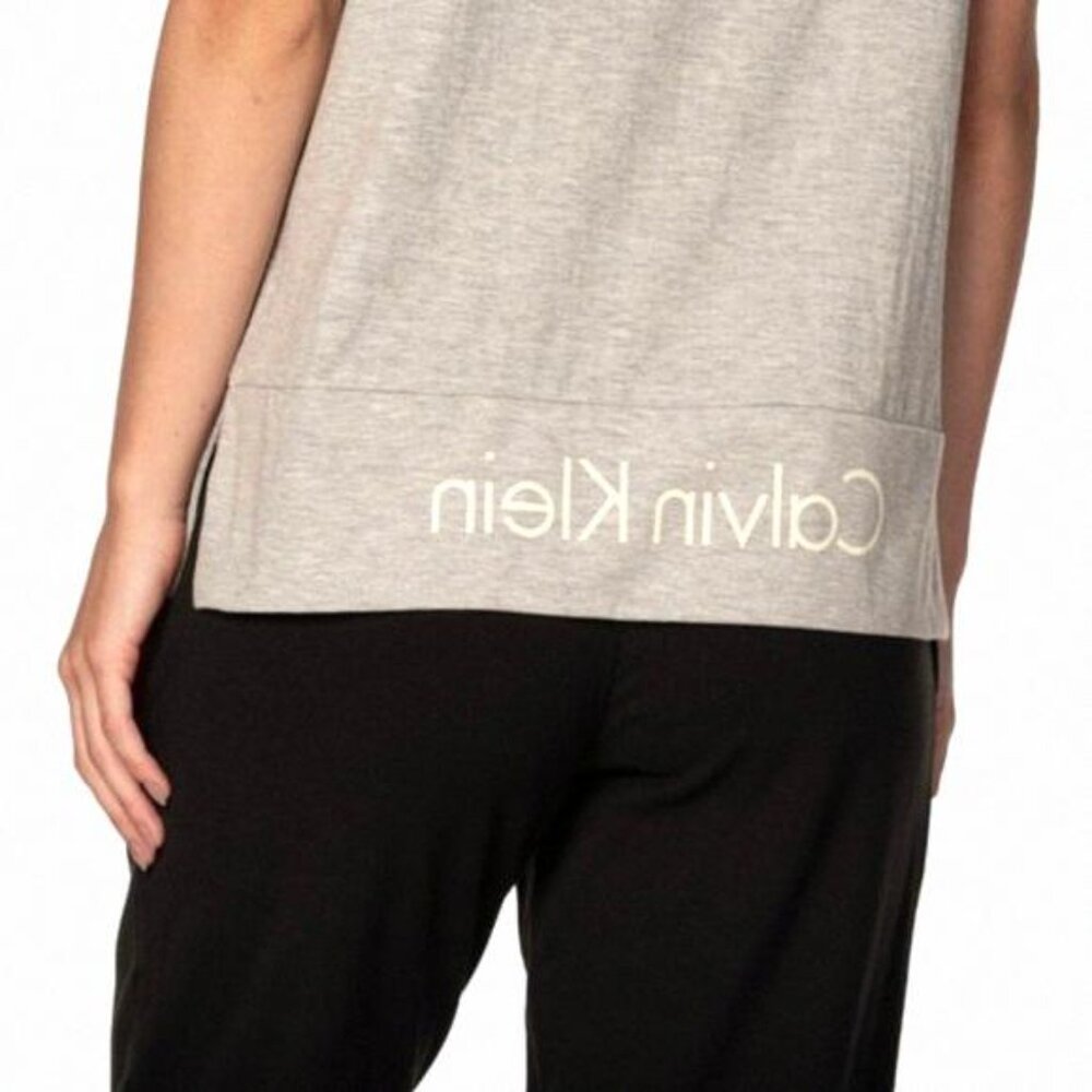💖MEGA SALE💖Calvin Klein QS6701-060 Women's Comfort T-Shirt Cotton Gray Blended - Picture 6 of 9